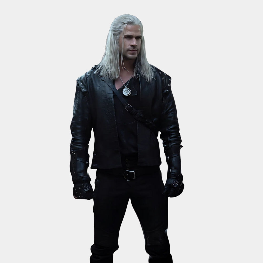 Witcher Season 04  Geralt of Rivia aka Liam Hemsworth Black Costume Jacket - Character Front View