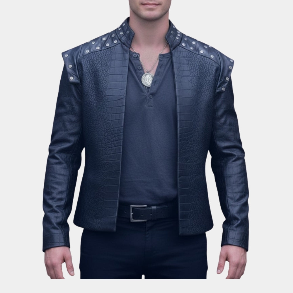 Witcher Season 04  Geralt of Rivia aka Liam Hemsworth Black Costume Jacket - Front View