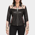 Floral Western Leather Jacket