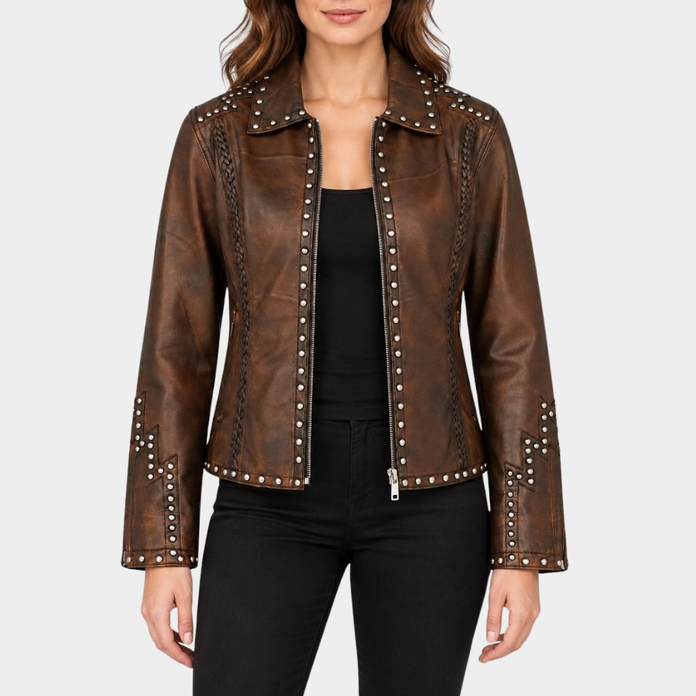 Western Brown Leather Jacket