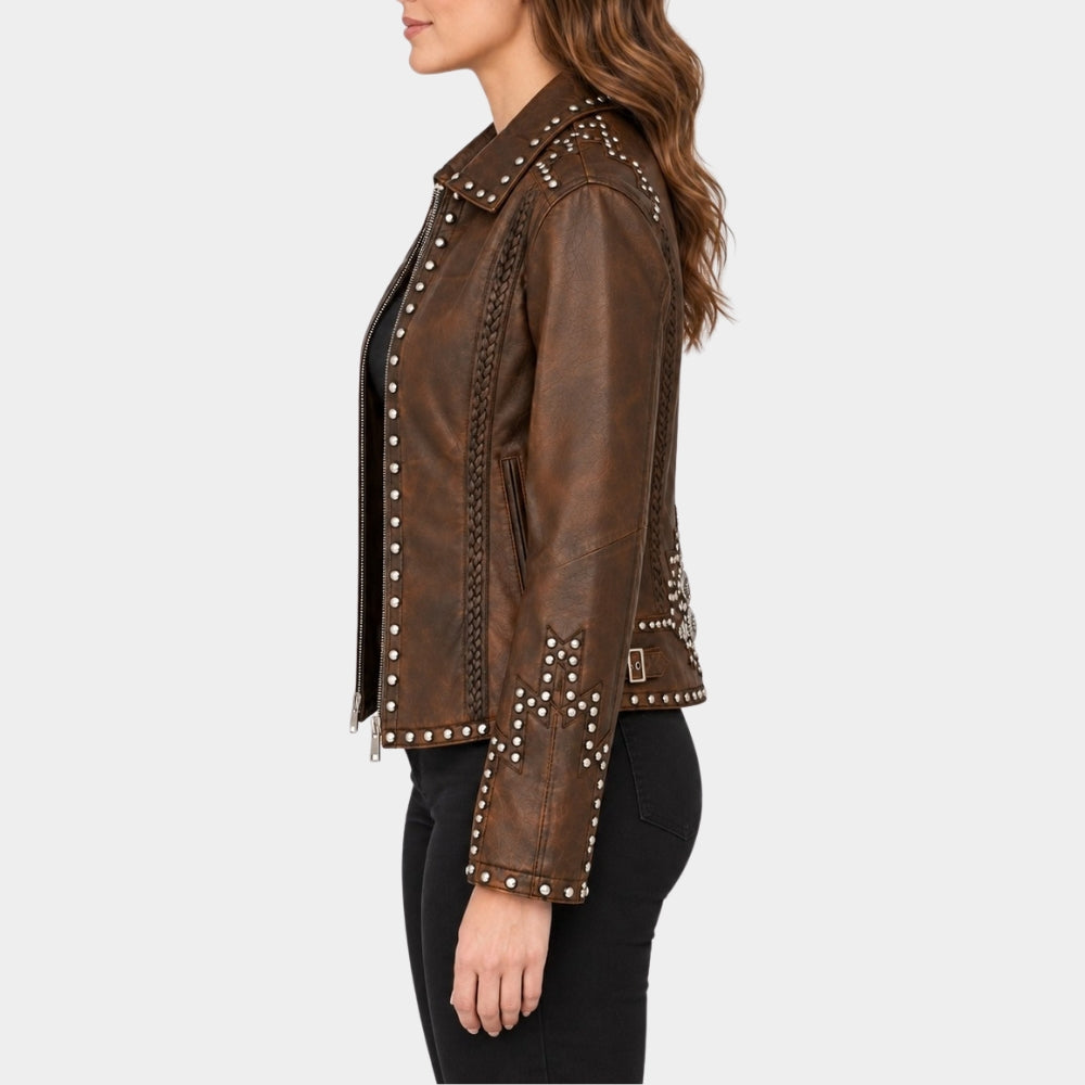 Western Brown Leather Jacket