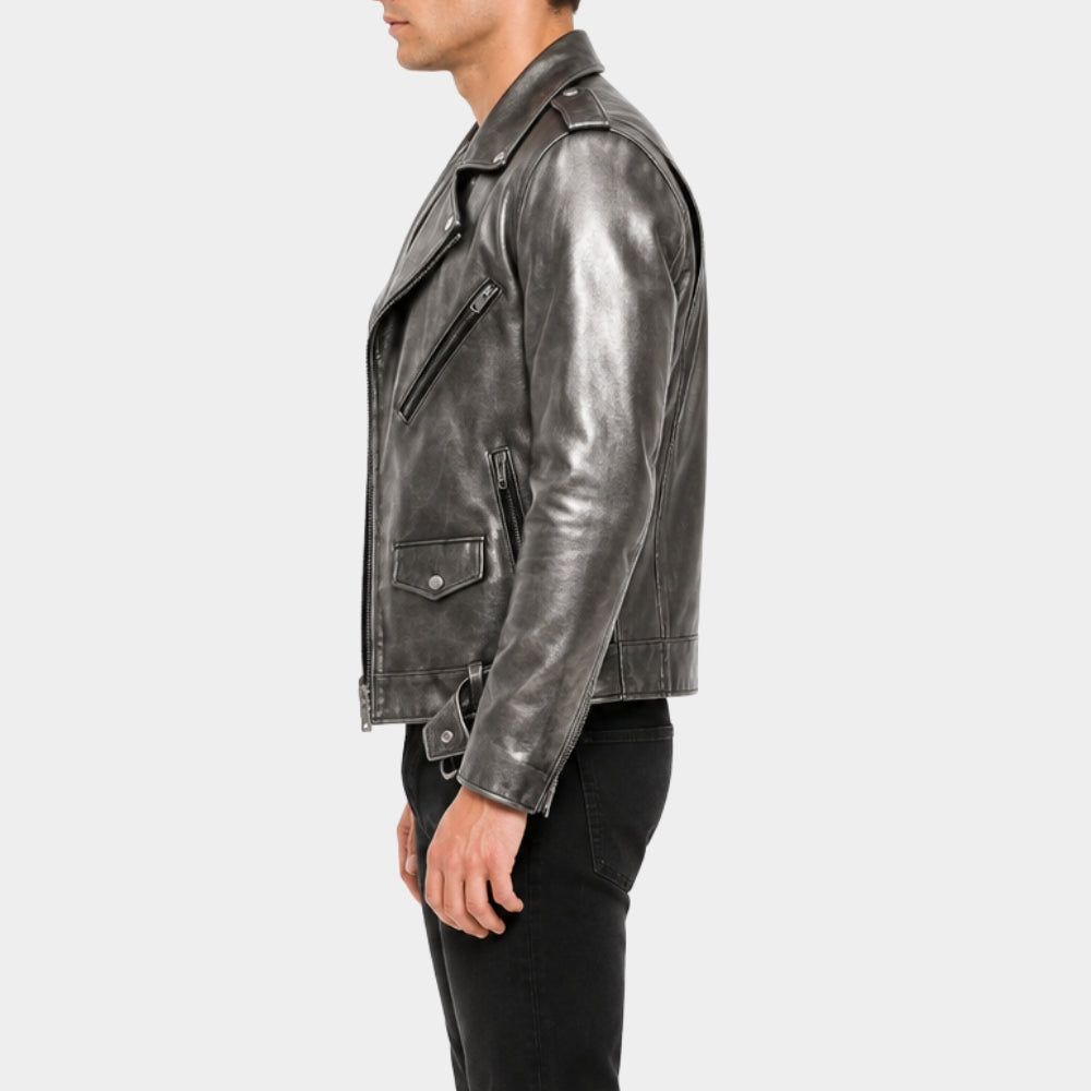 X-Men Quicksilver Peter Silver Leather Jacket