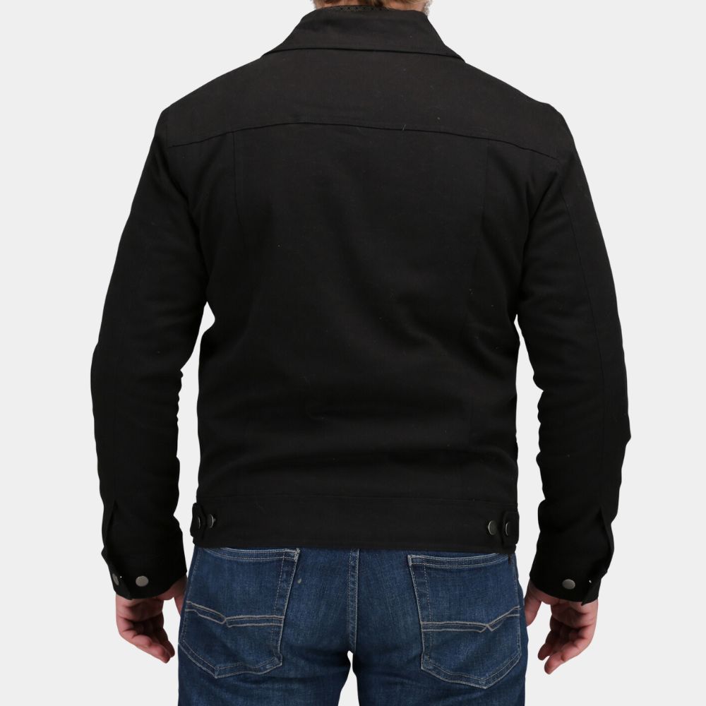 Yellowstone Rip Wheeler Black Cruiser Jacket - Back View