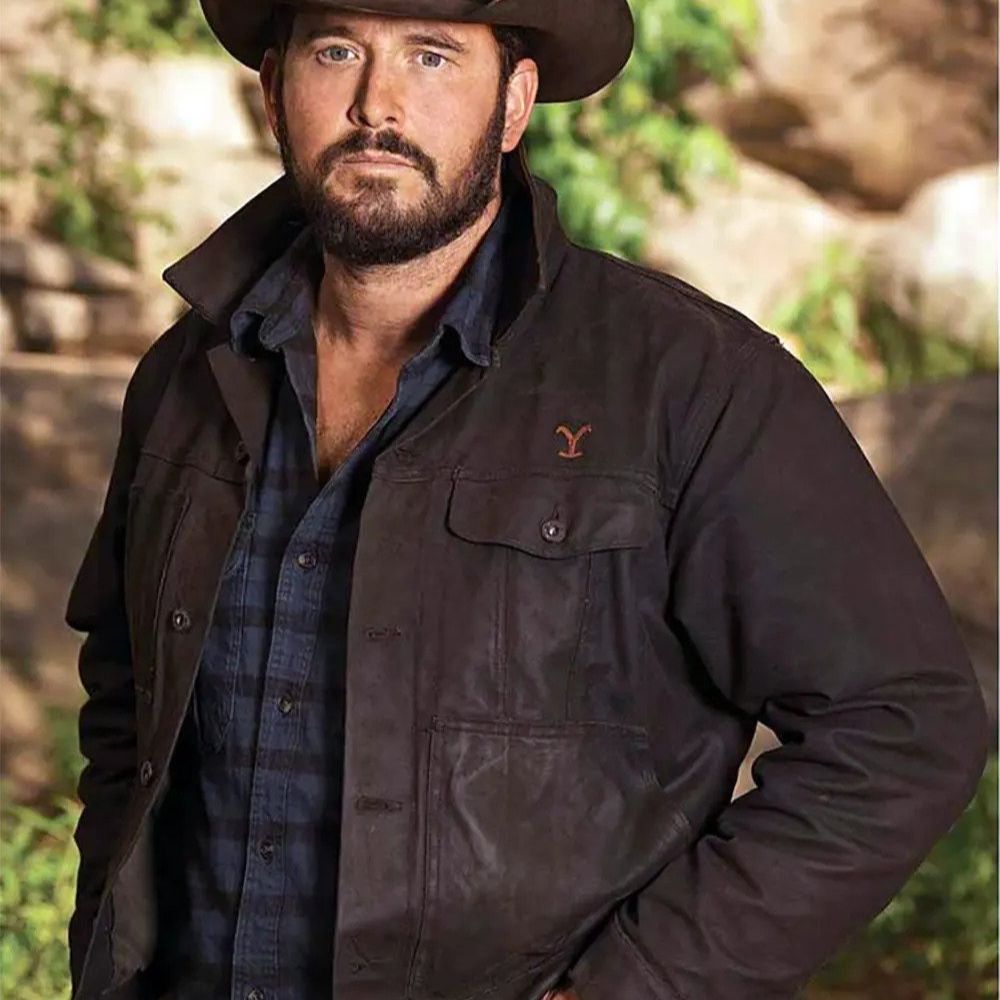 Yellowstone Rip Wheeler Black Cruiser Jacket - Character Front View
