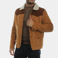 Yellowstone S05 John Dutton Suede Leather Rancher Style Jacket - Front View