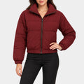 You Can’t Leave Olivia Red Puffer Jacket