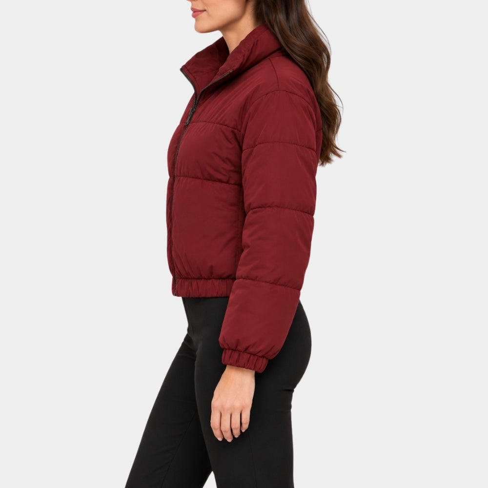 You Can’t Leave Olivia Red Puffer Jacket