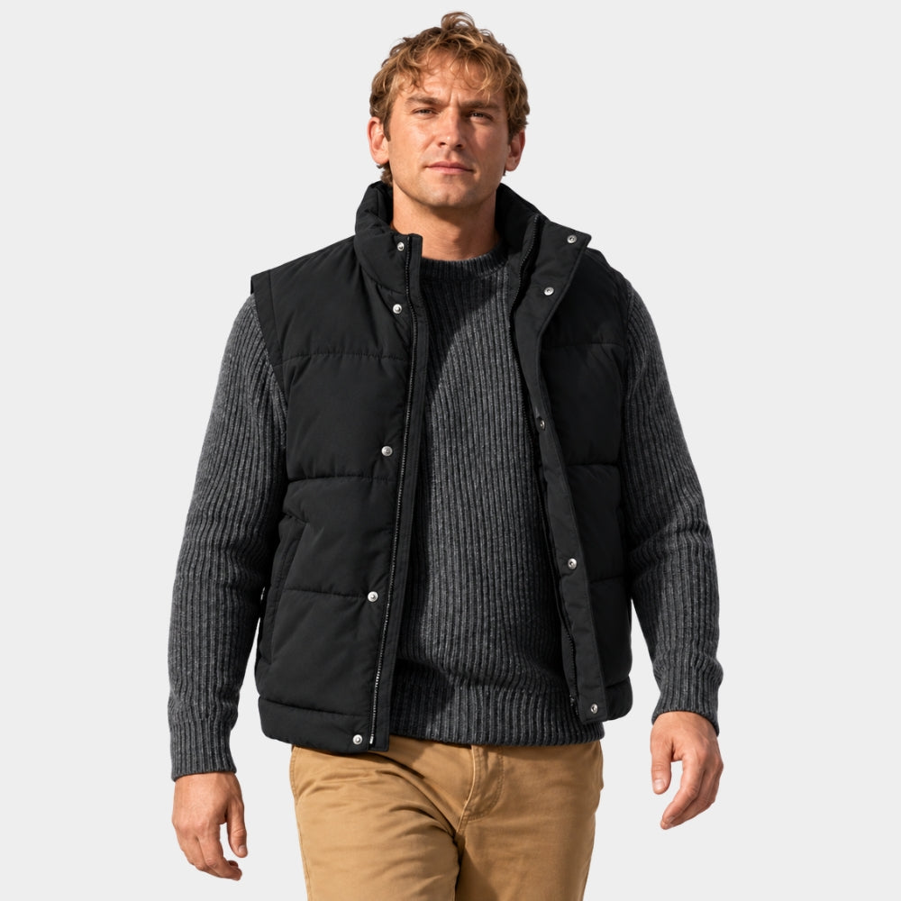 You Can’t Leave Will Black Puffer Vest