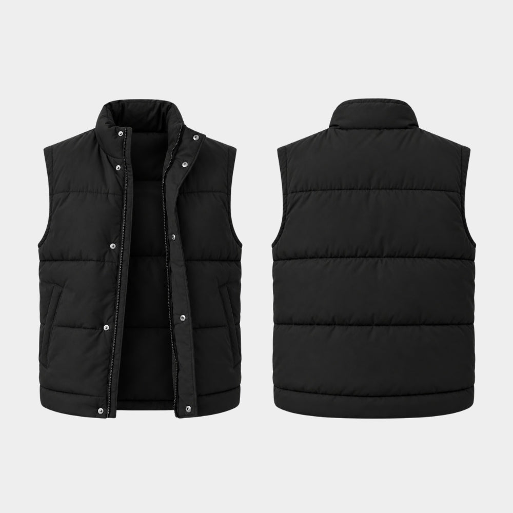You Can’t Leave Will Black Puffer Vest