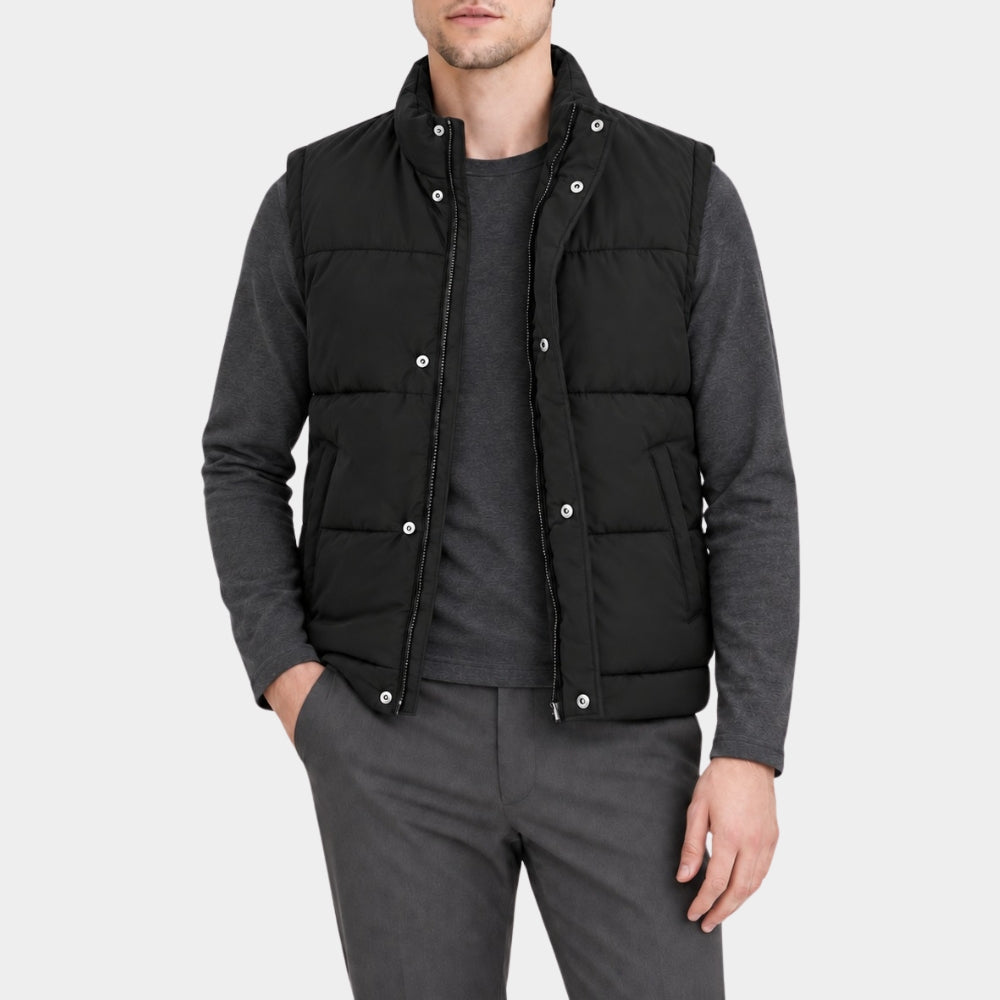 You Can’t Leave Will Black Puffer Vest