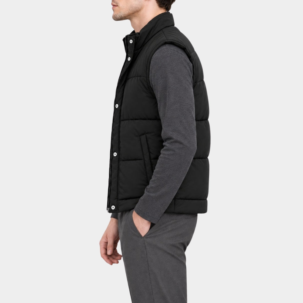 You Can’t Leave Will Black Puffer Vest