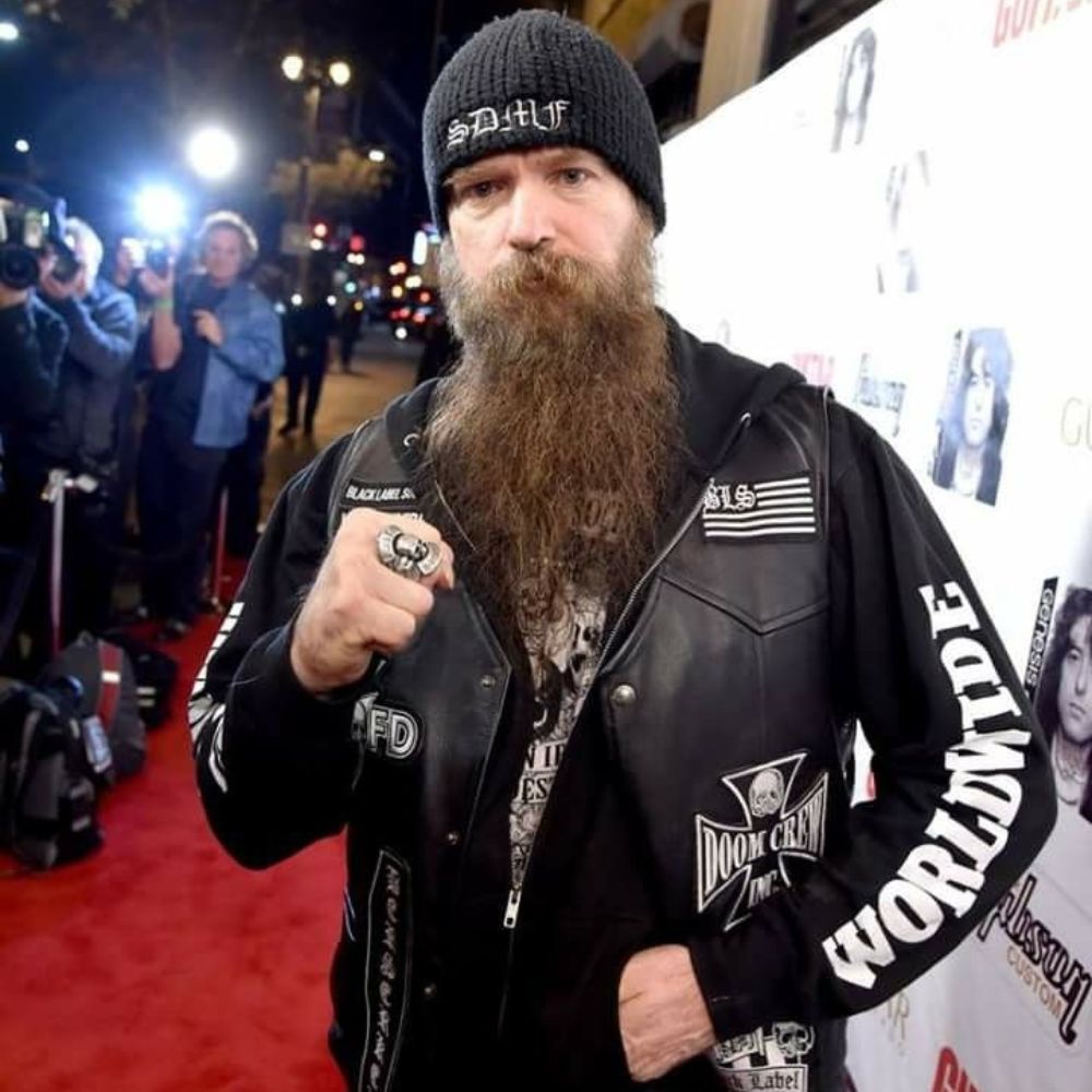 Zakk Wylde  Black Label Society Black leather vest - Character Front View