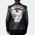 Zombies Post Malone Goodbyes Classic Black Leather Jacket - Back View