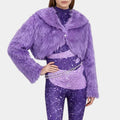 Zootopia  Shakira Purple Faux Shearling Fur Jacket - Front View