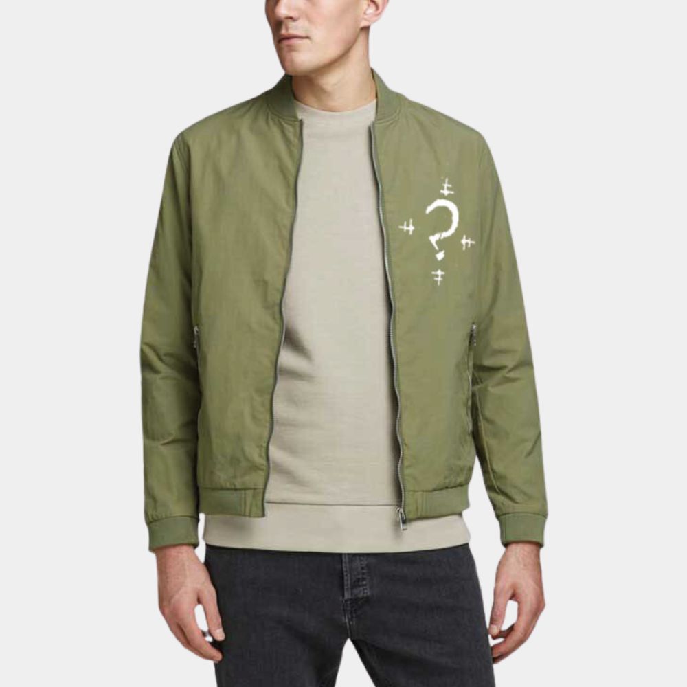 Riddler Green Cotton Bomber Jacket image 0
