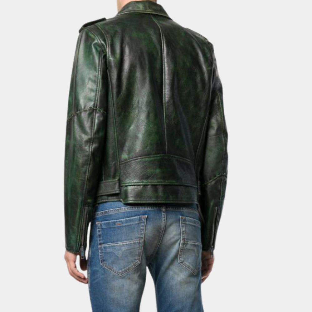 Jon Moxley Leather Biker Jacket image 2