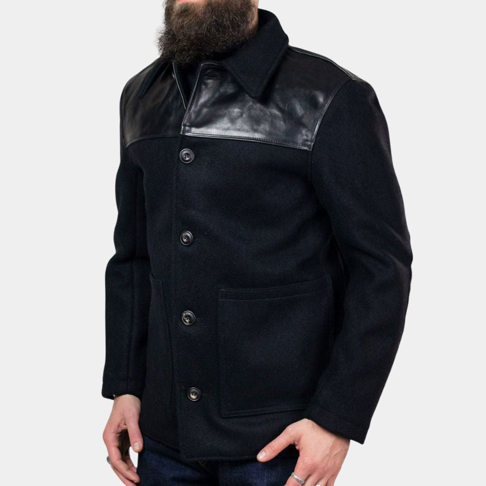 Men's Black Donkey Jacket image 4