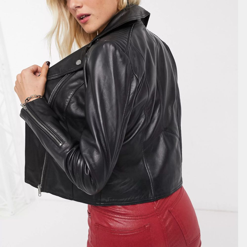Janet Leather Biker Jacket image 3